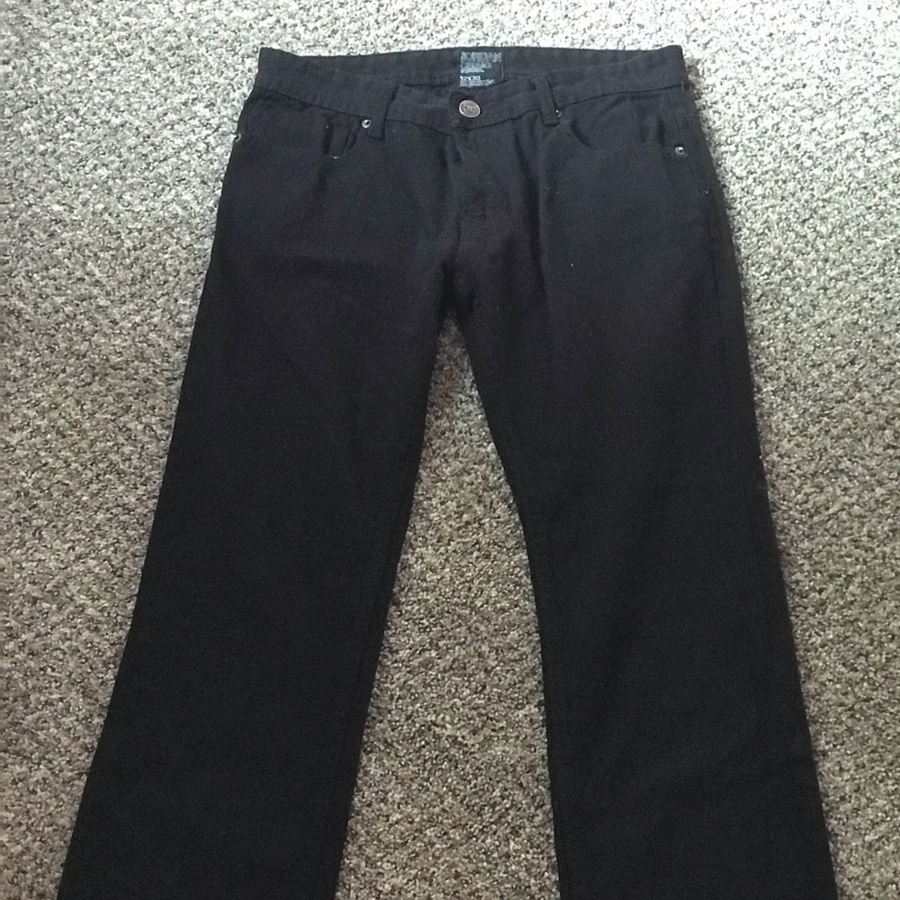 Plain black jeans